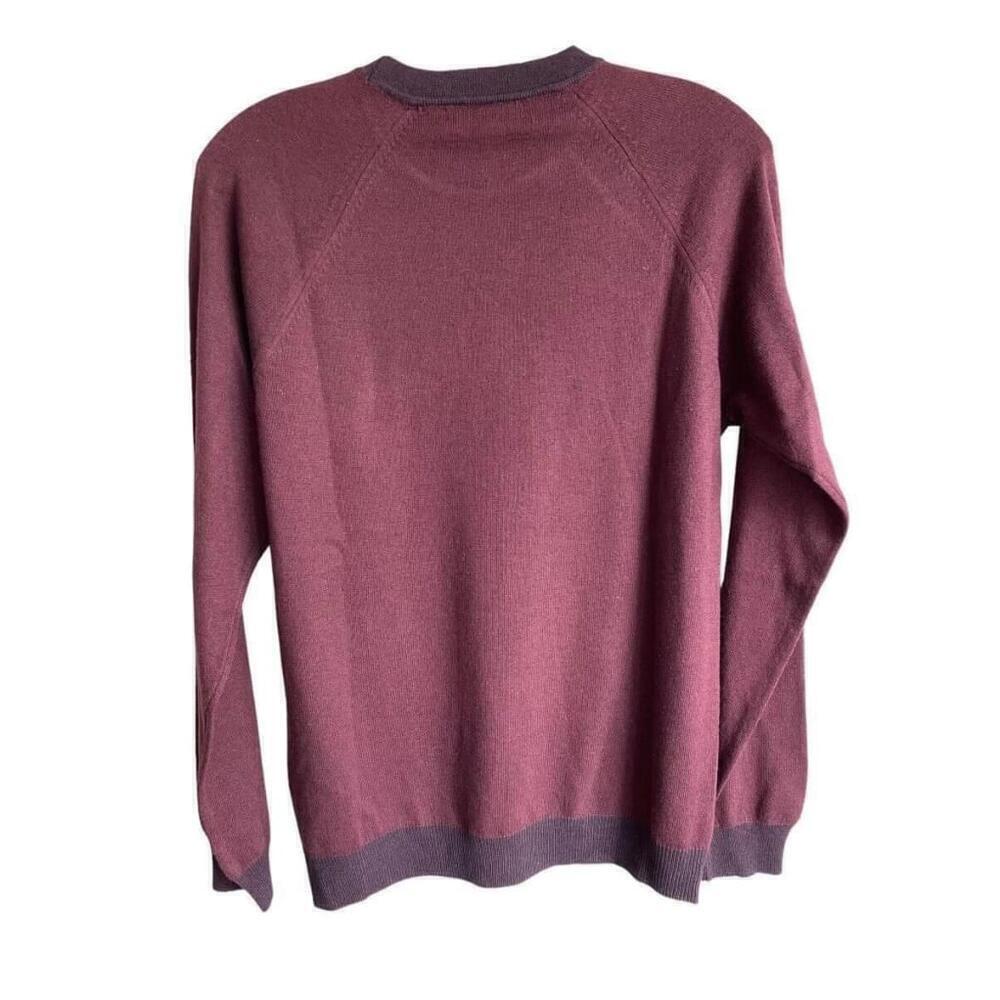Horst Maroon Knit Mens M Medium Made in Italy Pullover Sweater op - Picture 2 of 7
